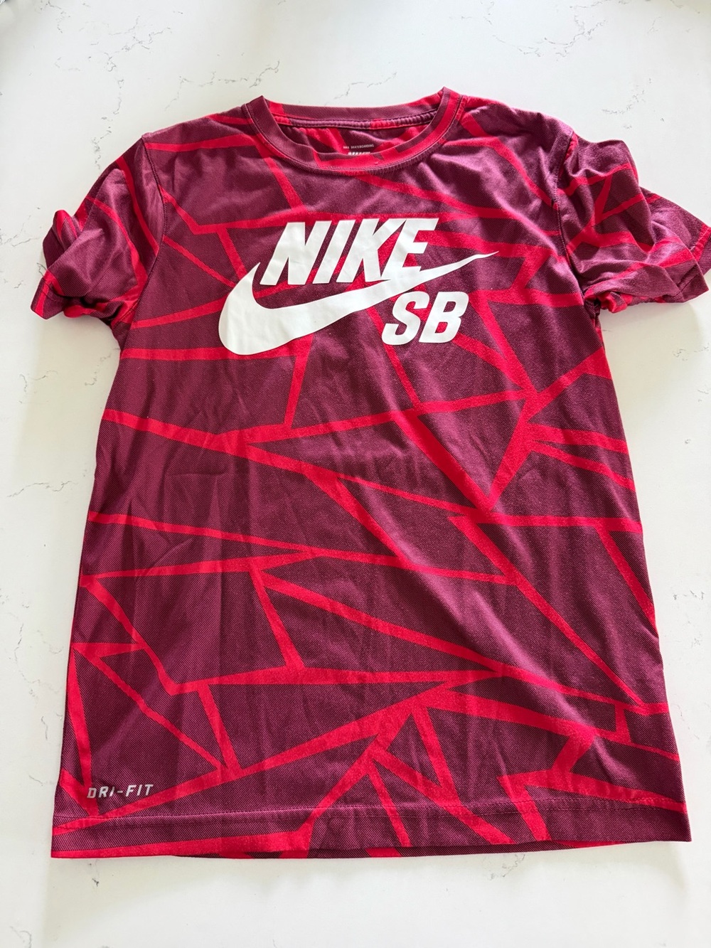 Nike Red Geometric Dri-FIT Tee
